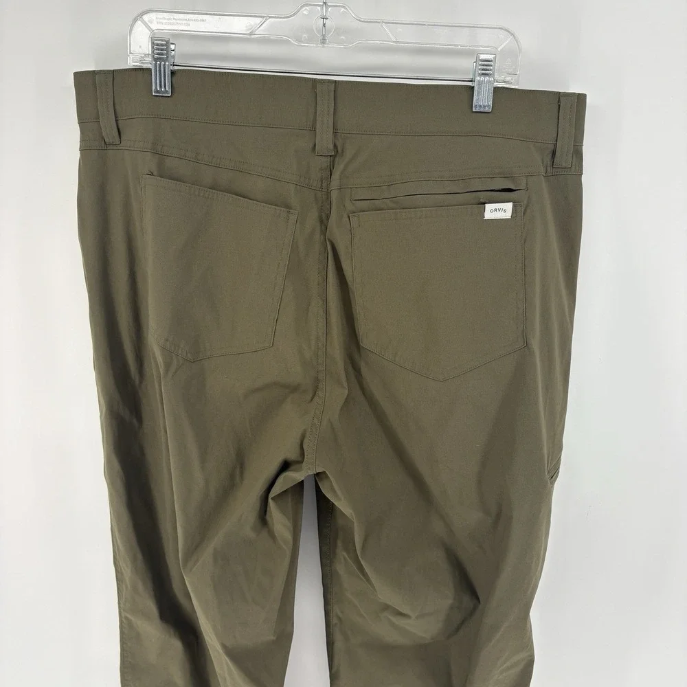 Orvis Tech Utilty Pants Green Water Repellent Stretch Golf Hiking Men 40X30‎